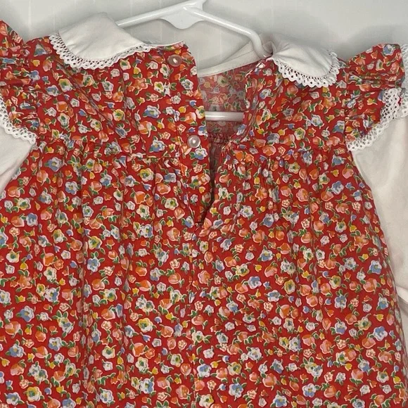 Vintage Baby Girl Prairie Cottage Core Dress Floral Lace 70s-80s ✔️Size - Picture 8 of 15